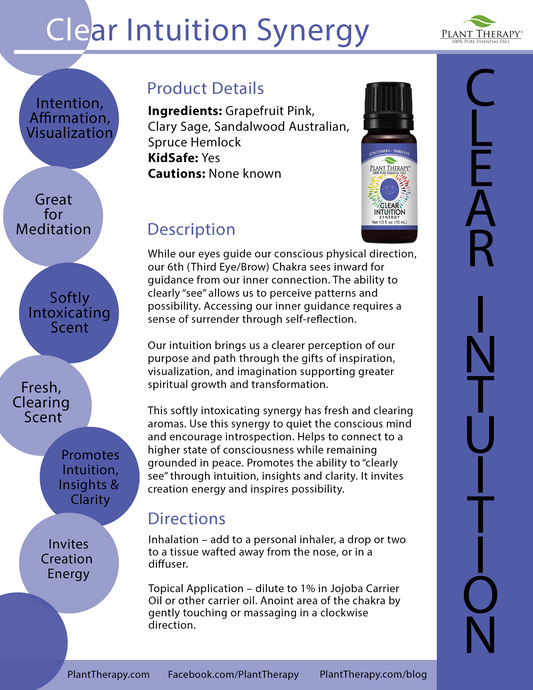 Aceite esencial Clear Intuition (Chakra del entrecejo), mezcla KidSafe de Plant Therapy