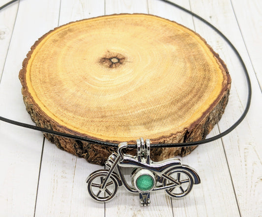 Motorcycle Child Diffuser Essential Oil Necklace | Something U Luv