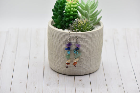 Chakra Stones Dangle Earrings | Something U Luv