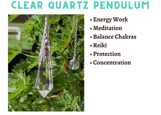 Clear Quartz Pendant Pendulum | Something U Luv