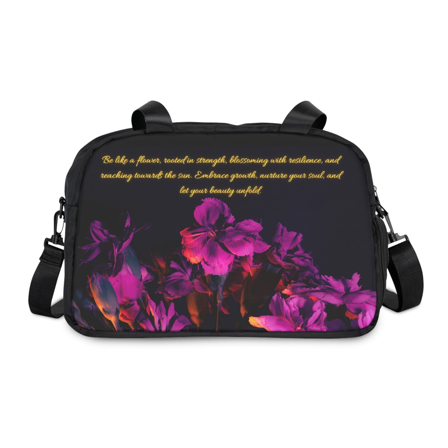 Motivational Flower Travel Overnight Gymnastics Gym Bag