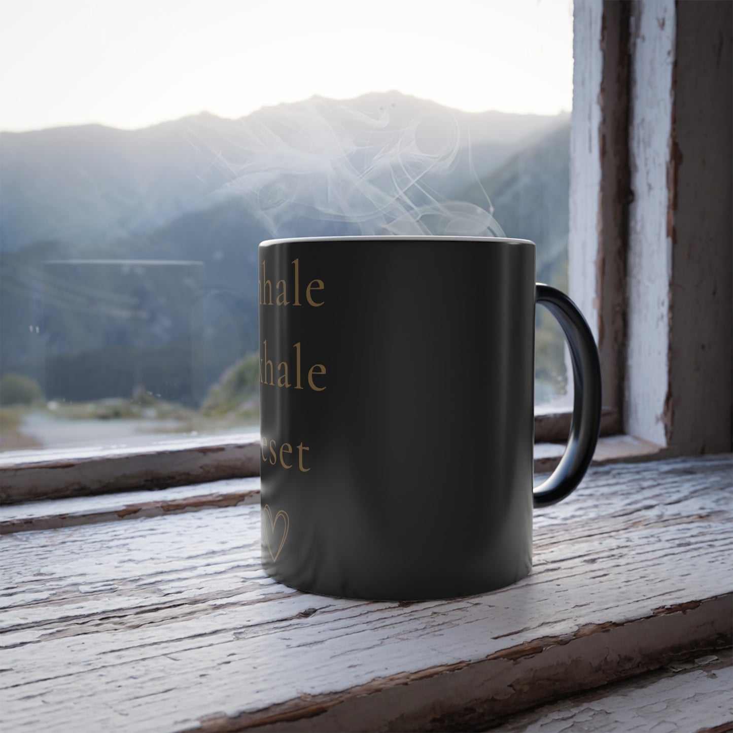 "inhale exhale reset" Color-Changing Mug 11oz