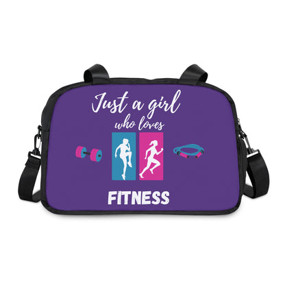 Bolsa Purple Fitness para gimnasio, para pasar la noche, para viajes, para acampar, para gimnasia, para atletismo y para pañales. 