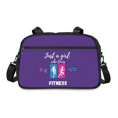Bolsa Purple Fitness para gimnasio, para pasar la noche, para viajes, para acampar, para gimnasia, para atletismo y para pañales. 