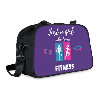 Bolsa Purple Fitness para gimnasio, para pasar la noche, para viajes, para acampar, para gimnasia, para atletismo y para pañales. 