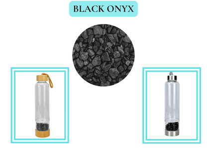 Crystal-Infused Glass Water Bottle – Hydration with purpose. Support for your day.
