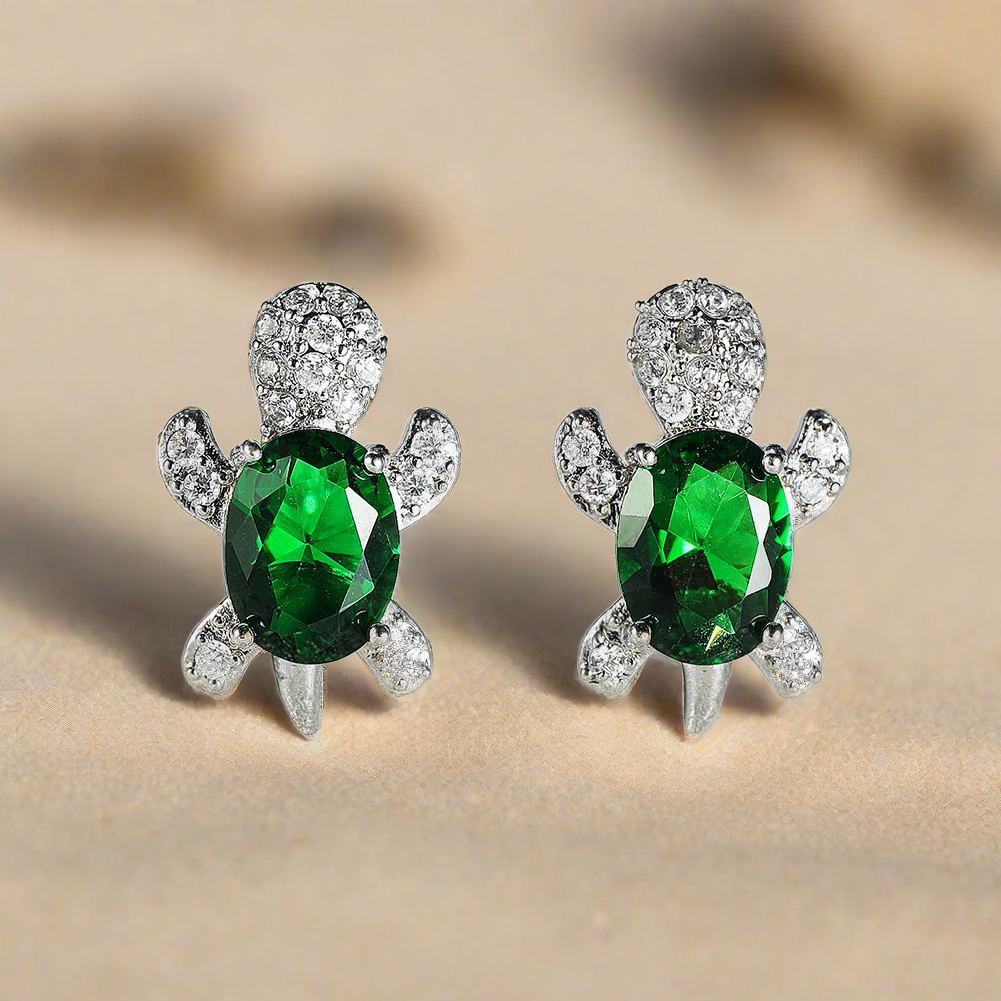 Dainty Turtle Patience Earrings Red, Purple, Pink, Blue, Ombre, Rainbow, Green, Yellow