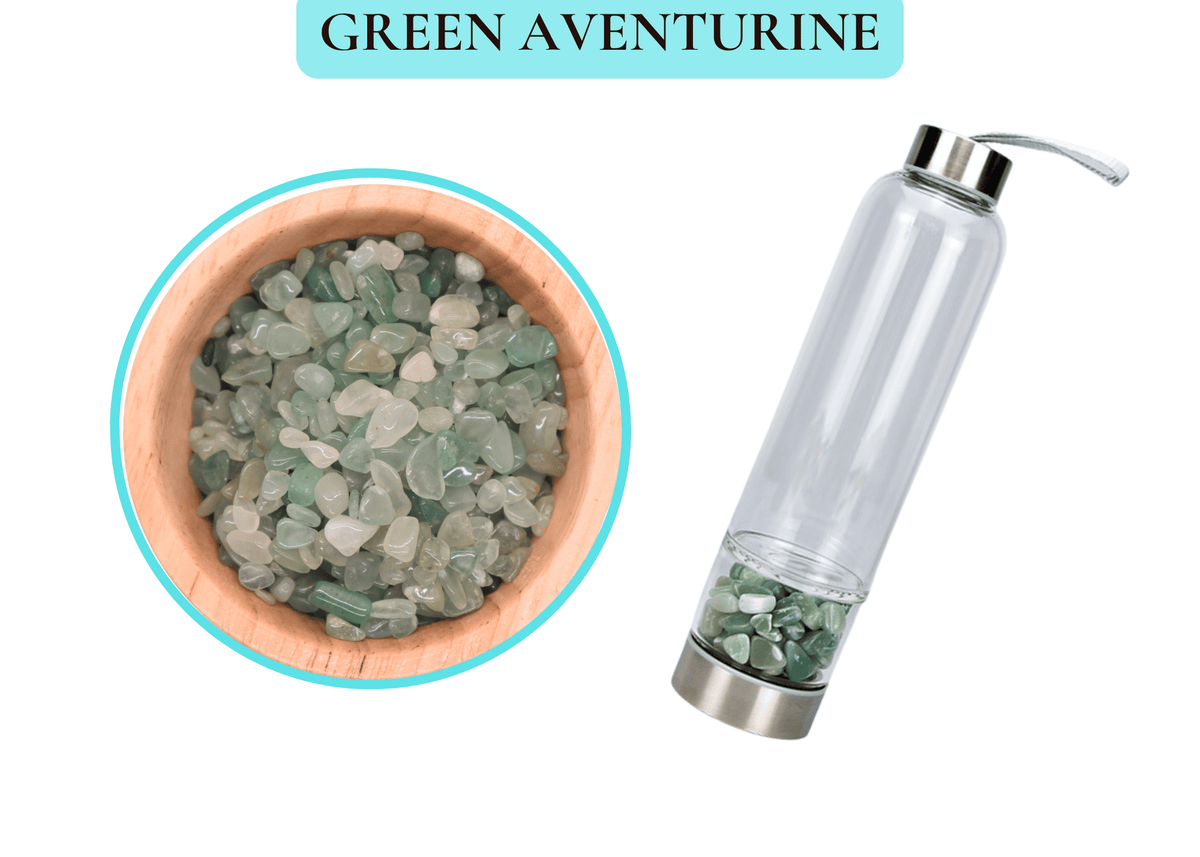 Crystal-Infused Glass Water Bottle – Hydration with purpose. Support for your day.