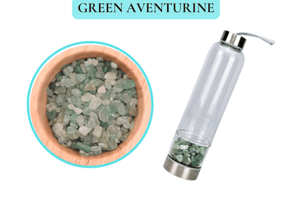 Crystal-Infused Glass Water Bottle – Hydration with purpose. Support for your day.