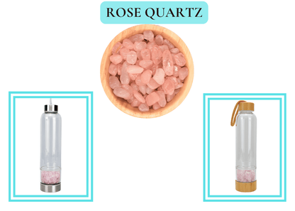 Crystal-Infused Glass Water Bottle – Hydration with purpose. Support for your day.