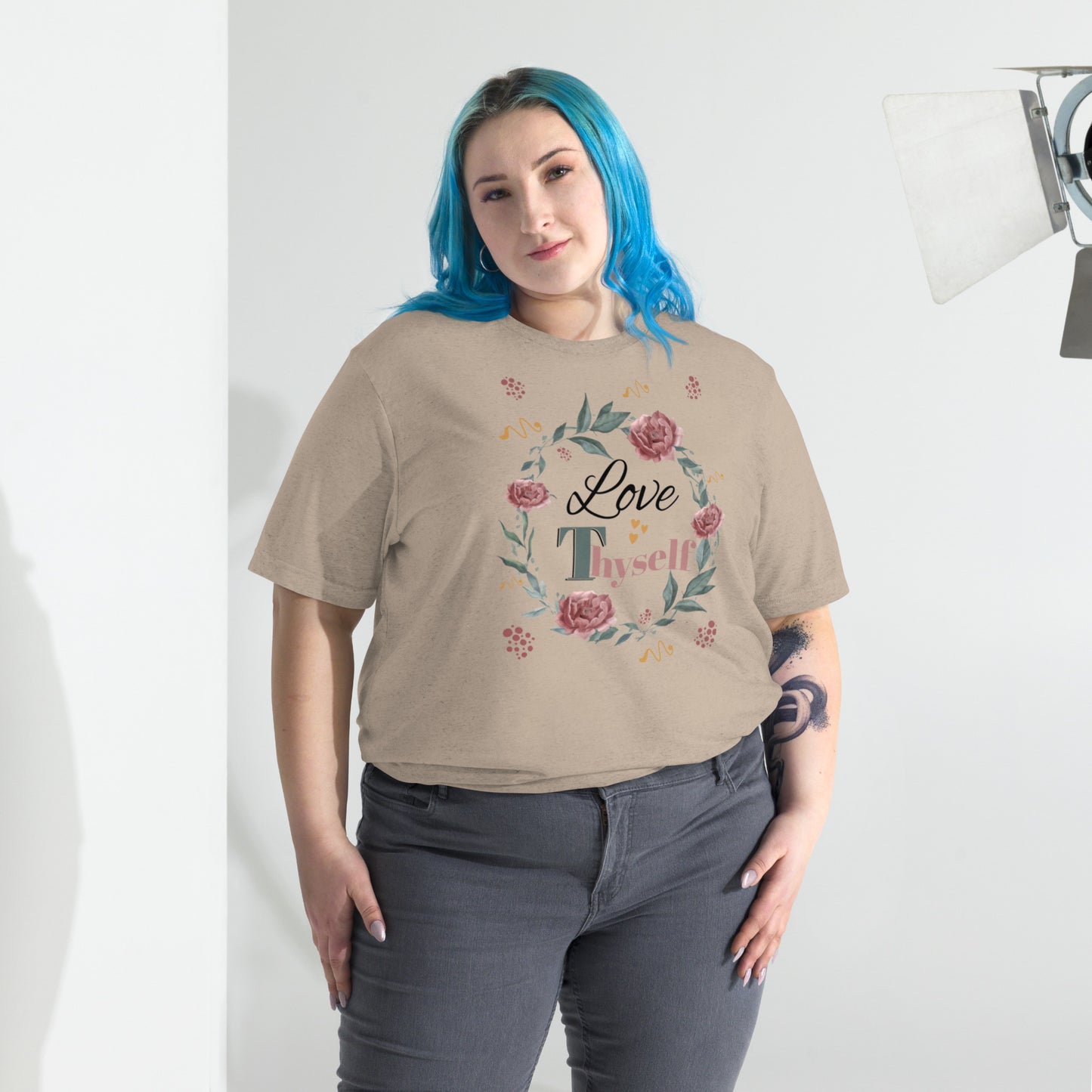 Short Sleeve Love Thyself Fitted  T-shirt