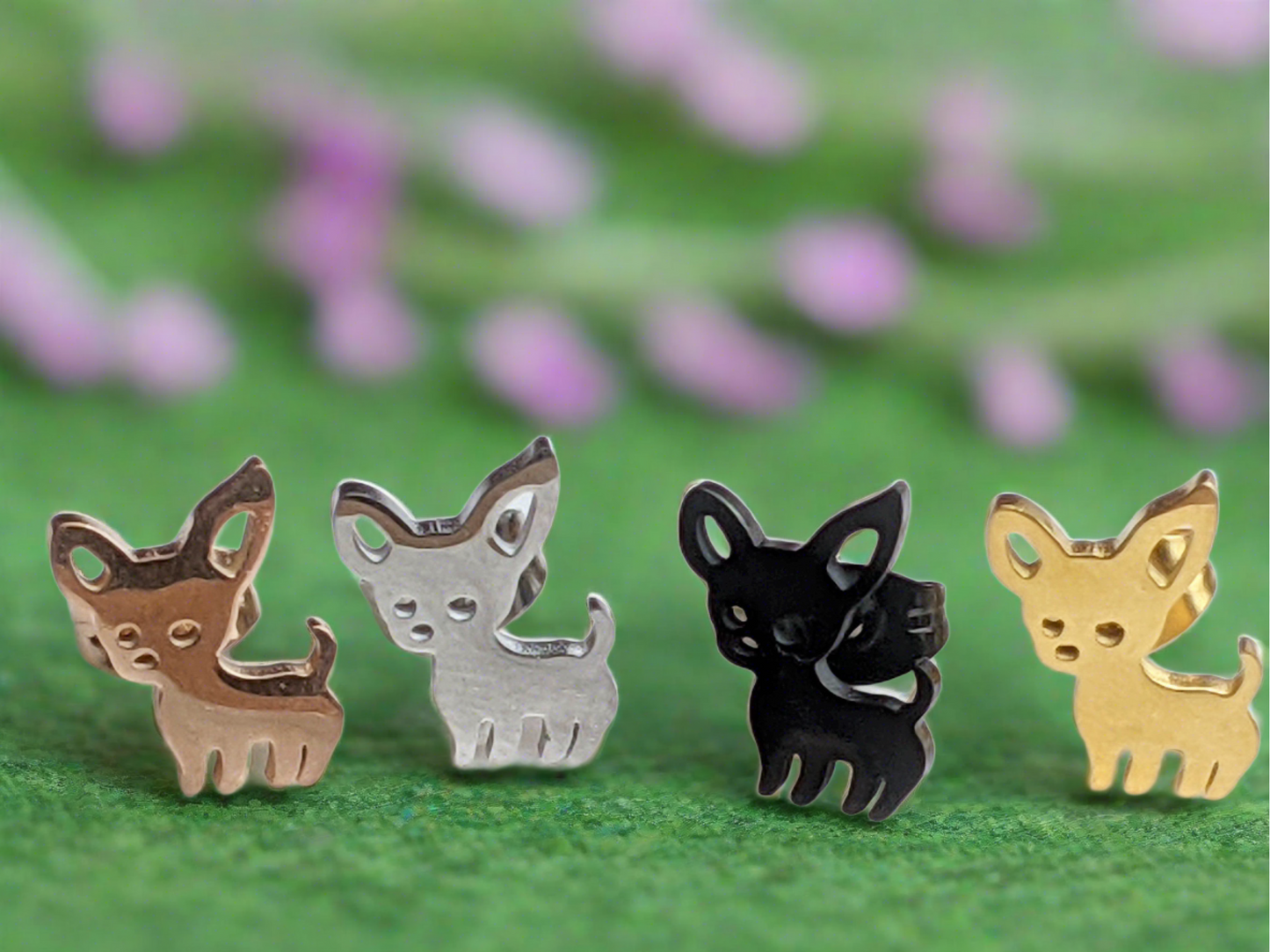 Pendientes/conjunto de chihuahua intrépido 