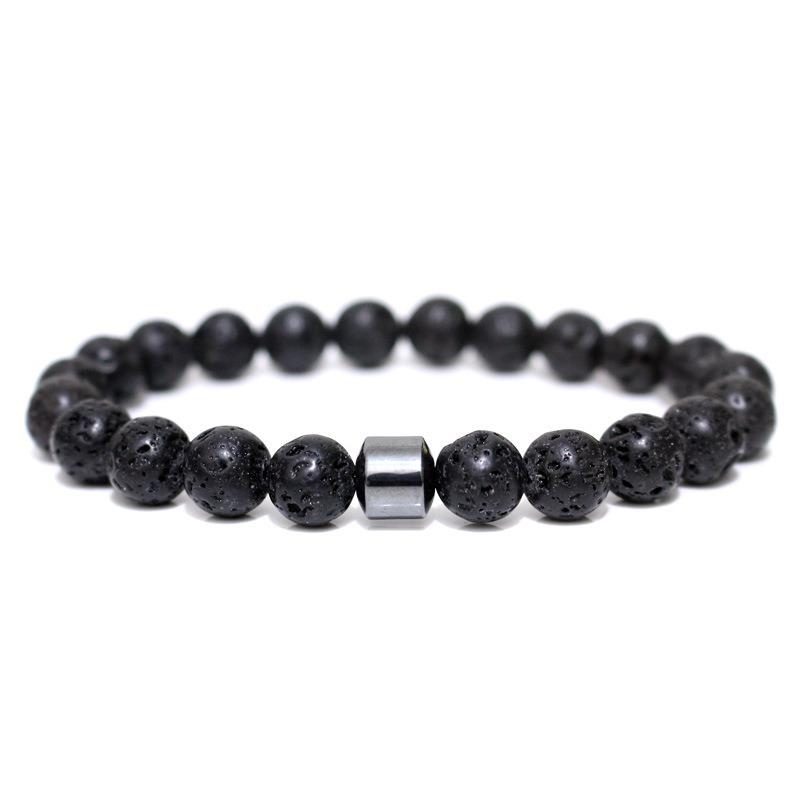 Bracelet - Hematite Charm Natural Stone Bracelets For Him