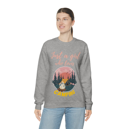 Girl Who Camps Crewneck Sweatshirt