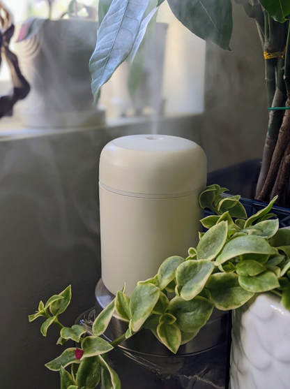 Humidificador portátil de aire con USB, difusor de aromas con aceites esenciales y luz nocturna para coche, caravana, plantas, habitación y oficina.