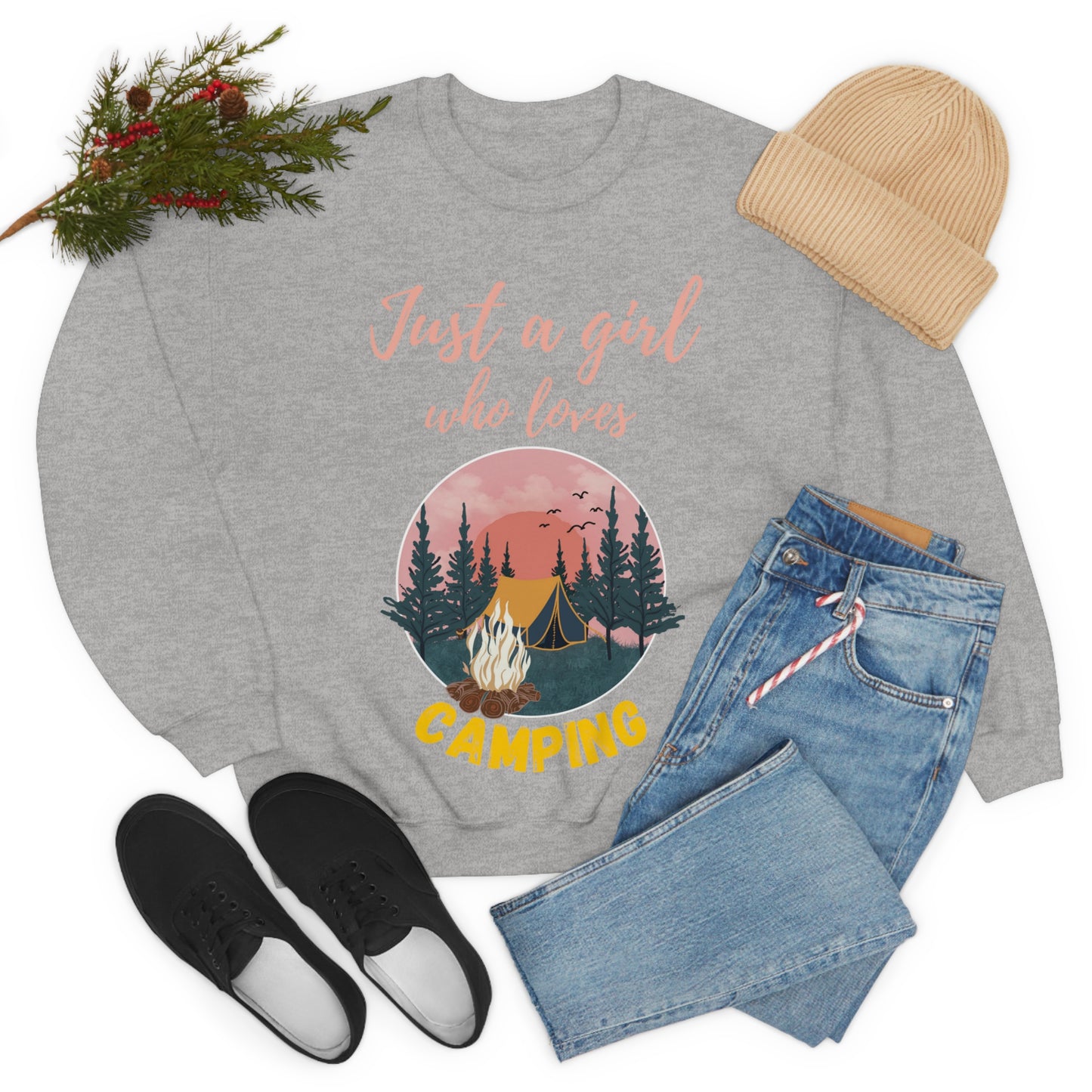 Girl Who Camps Crewneck Sweatshirt