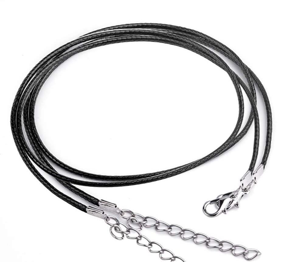 Necklace - Brown/ Black Leather Cord Necklace For Pendants