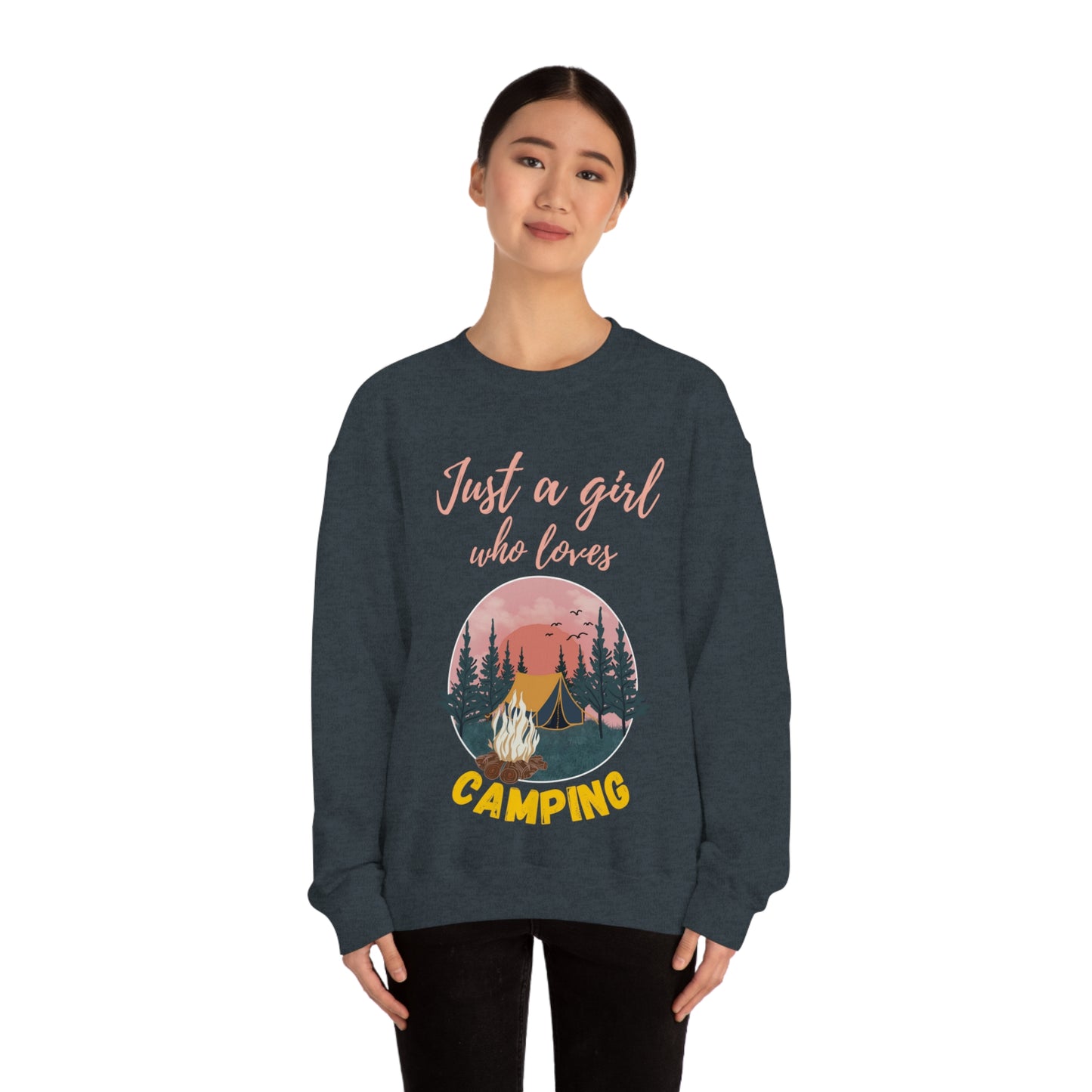 Girl Who Camps Crewneck Sweatshirt