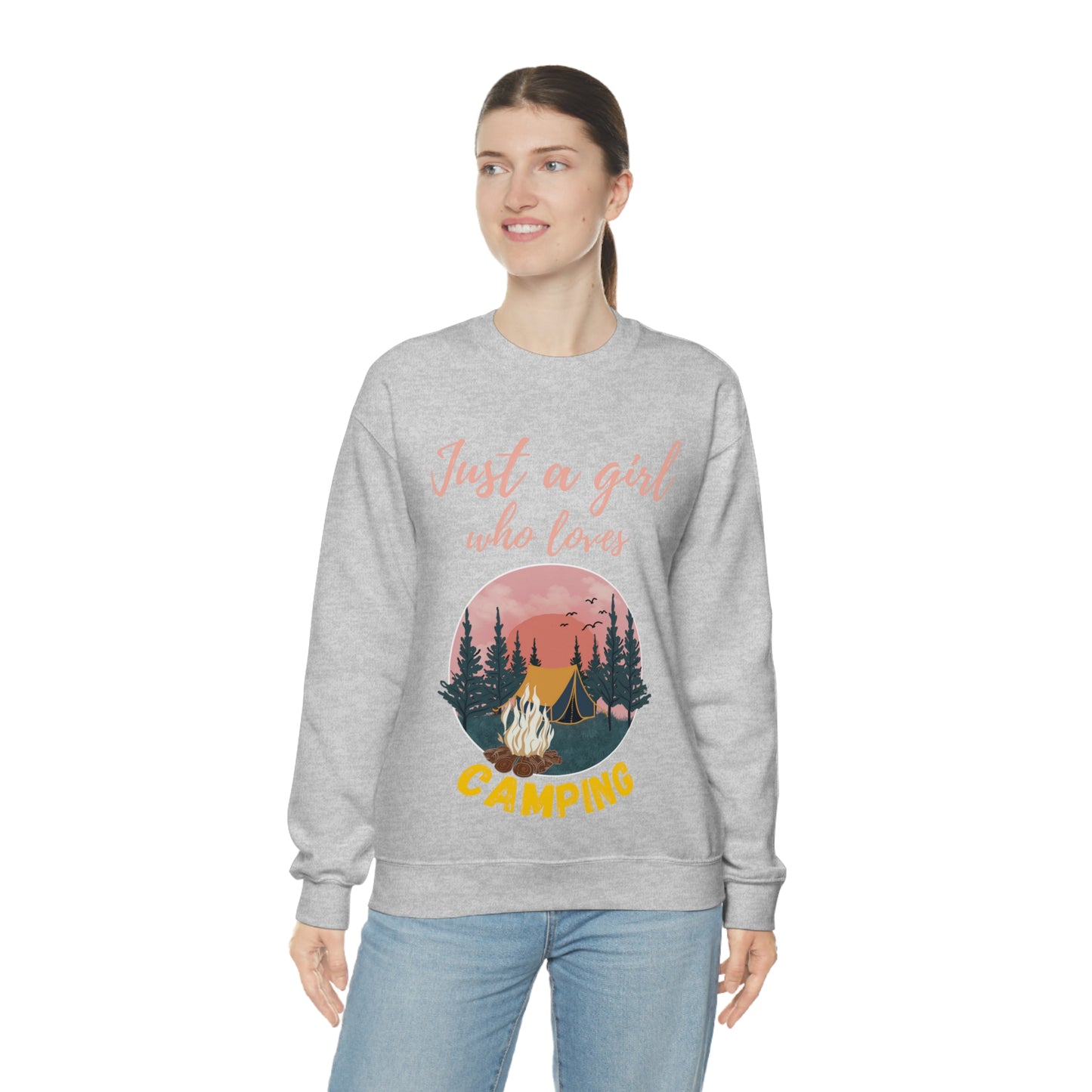 Girl Who Camps Crewneck Sweatshirt