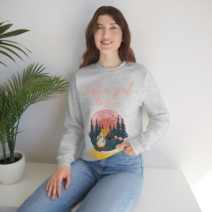 Girl Who Camps Crewneck Sweatshirt