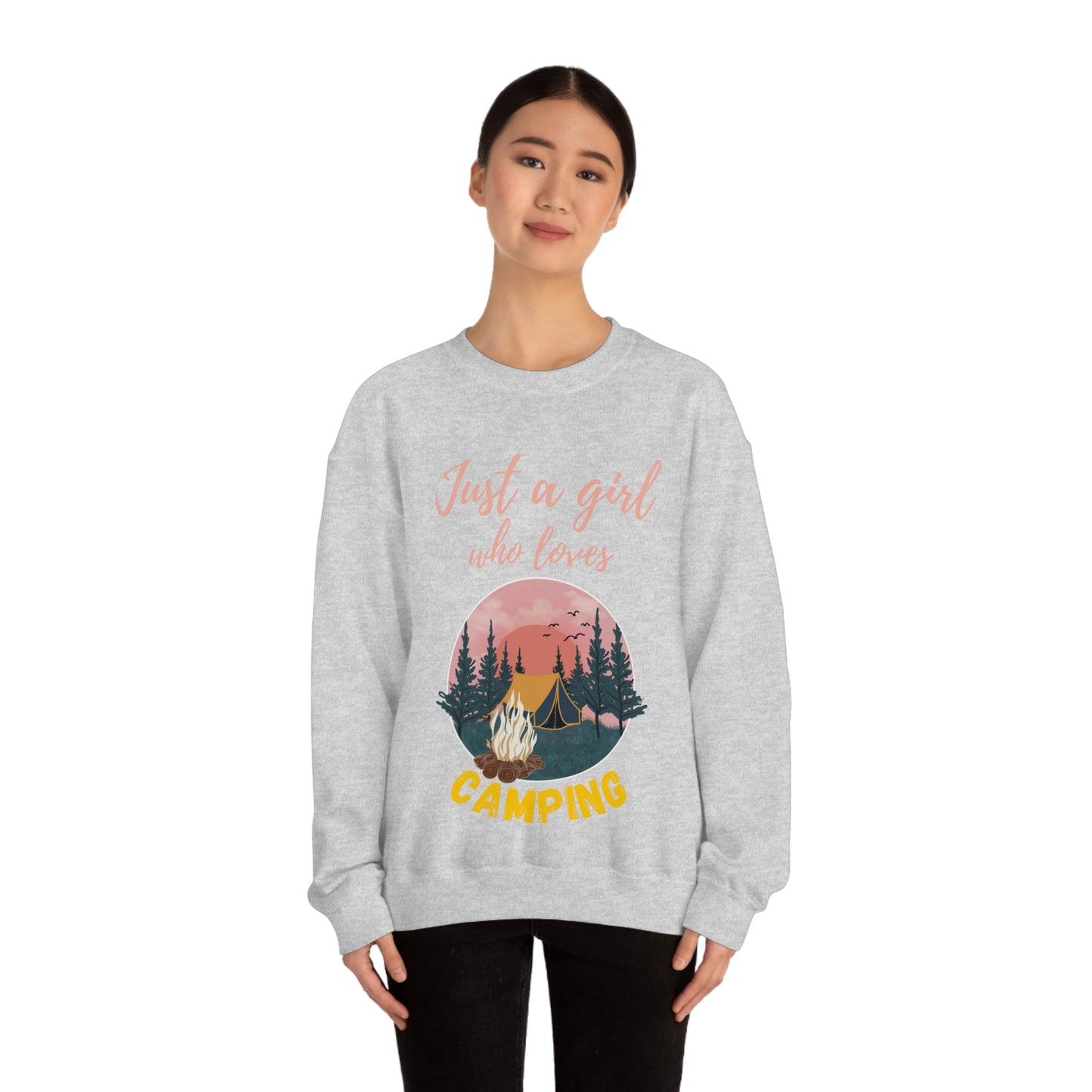 Girl Who Camps Crewneck Sweatshirt