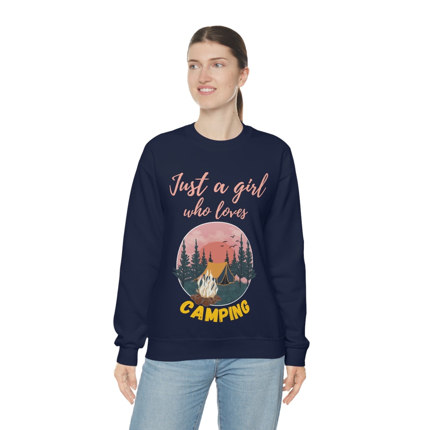 Girl Who Camps Crewneck Sweatshirt