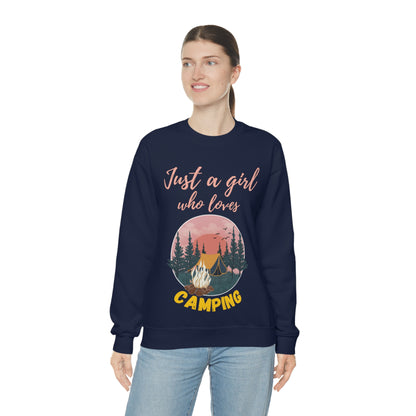 Girl Who Camps Crewneck Sweatshirt