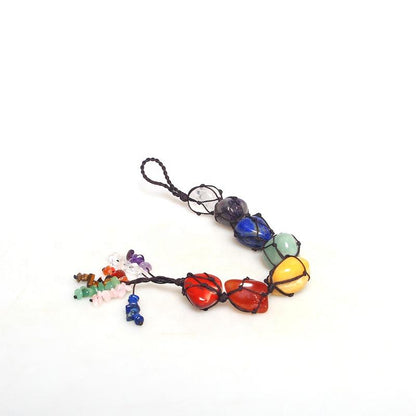 Hanger - Natural Polished 7 Chakra Healing Stones Pendant