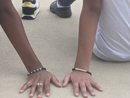 Black Frosted Matte  Couples Distance Bracelet | Something U Luv