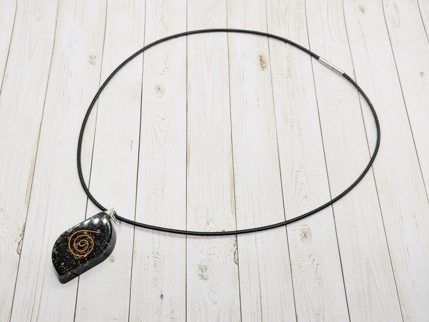Necklace - Black Tourmaline, Amethyst, Moonstone, Tiger's Eye Orgone Necklace