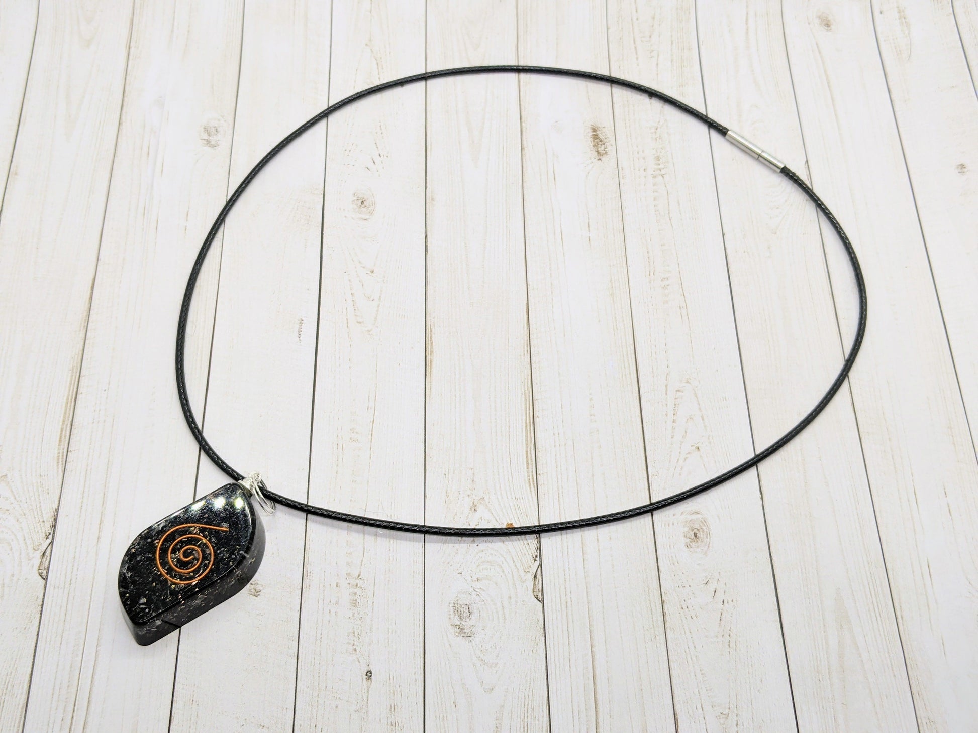 Necklace - Black Tourmaline, Amethyst, Moonstone, Tiger's Eye Orgone Necklace