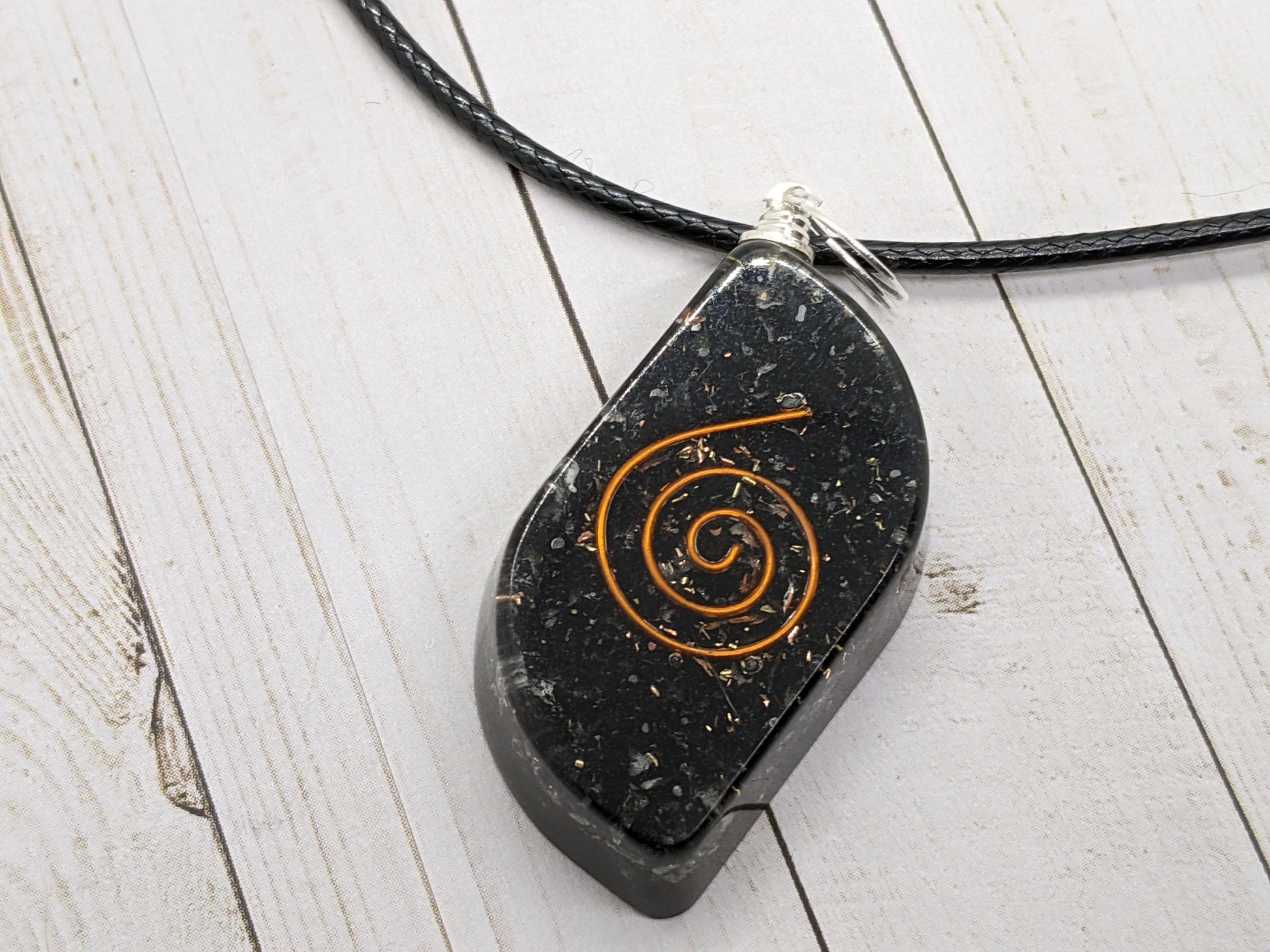 Necklace - Black Tourmaline, Amethyst, Moonstone, Tiger's Eye Orgone Necklace
