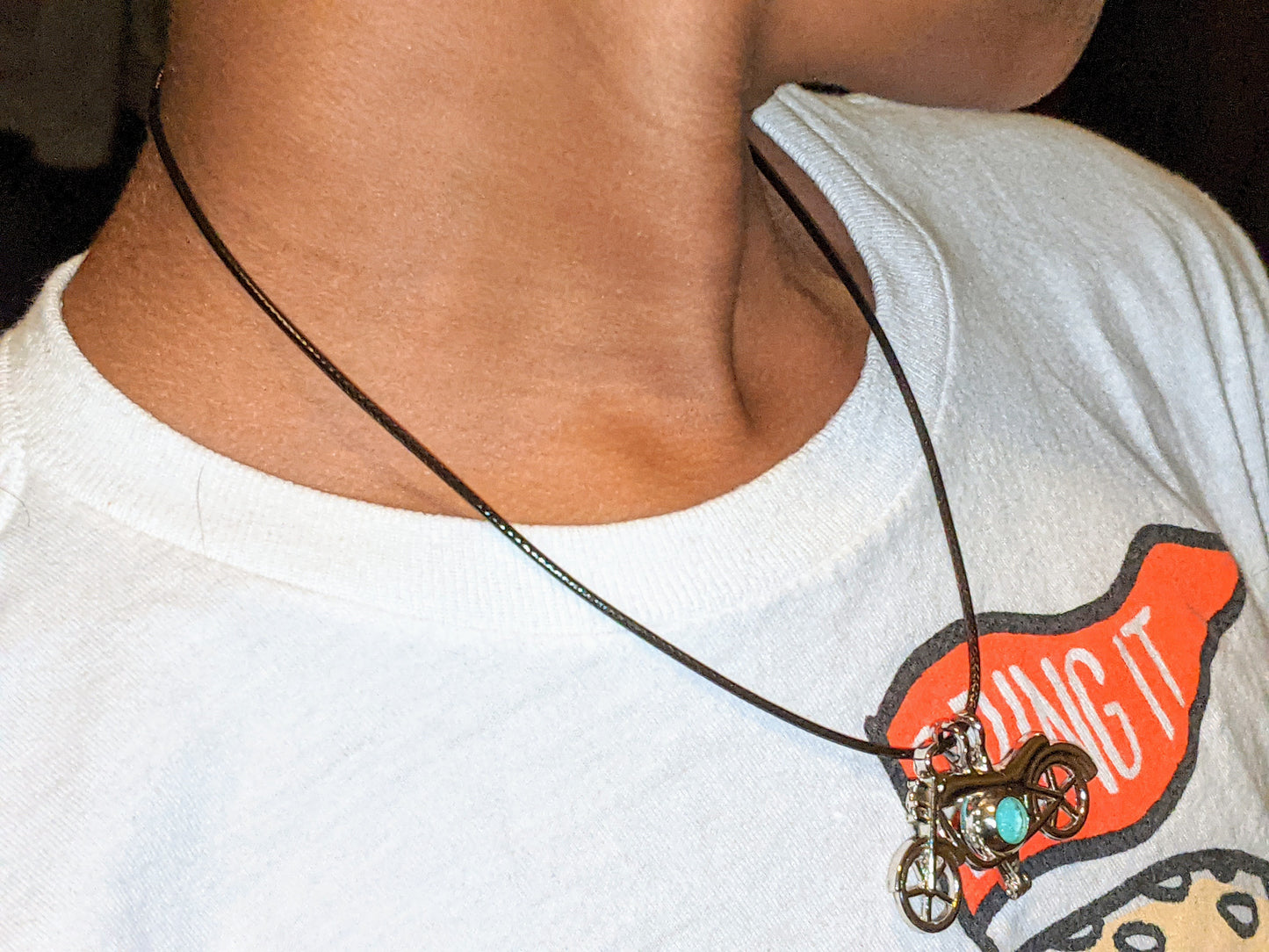 Motorcycle Child Diffuser Essential Oil Necklace | Something U Luv