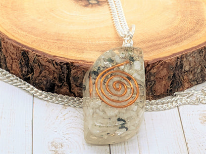 Necklace - Black Tourmaline, Amethyst, Moonstone, Tiger's Eye Orgone Necklace