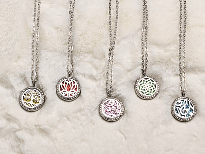 Necklace & Bracelet Set - Mood Boosting, Calming Aromatherapy Diffuser Sparkling Necklace & Bracelet Bundle