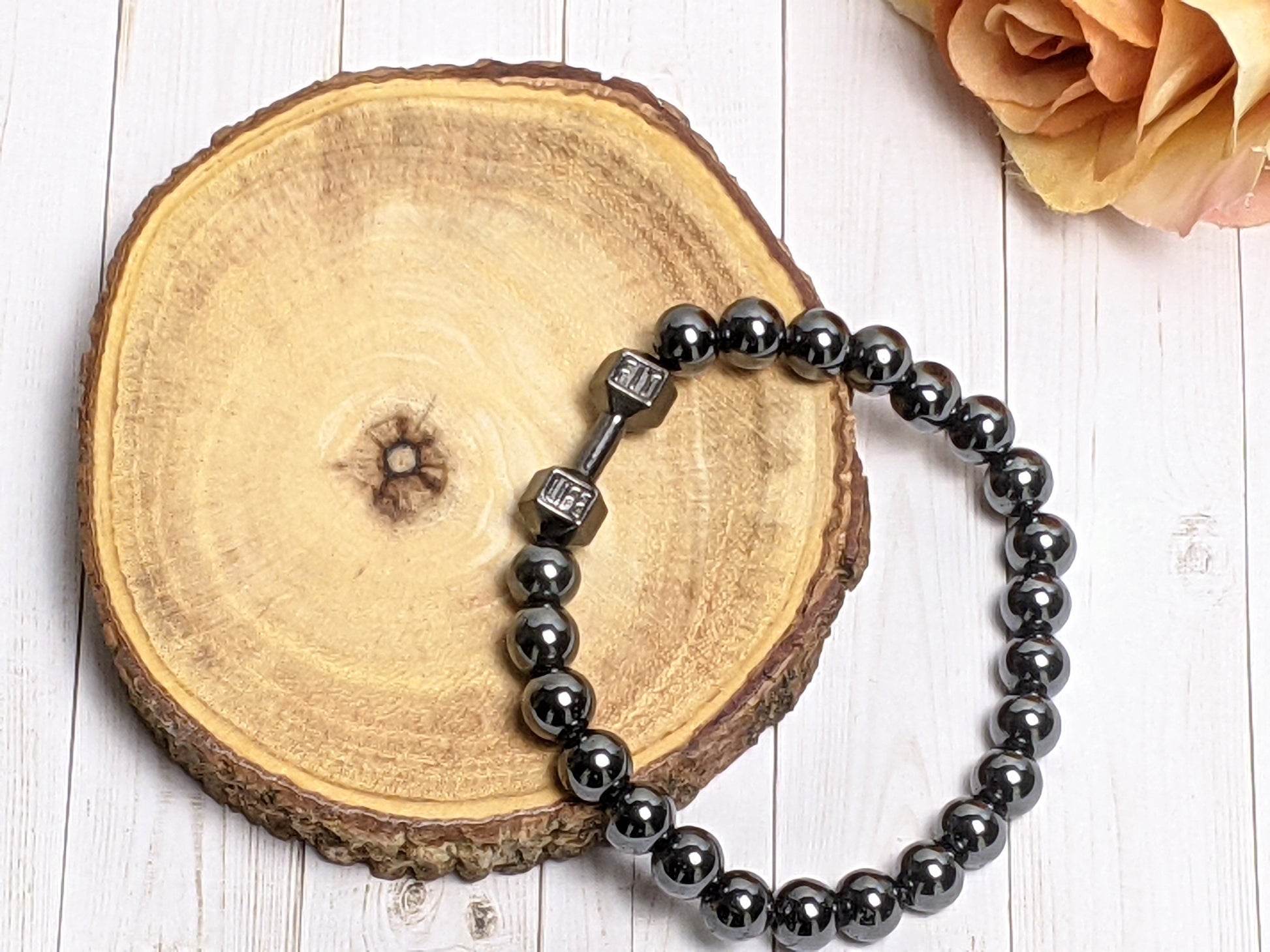 Positive Vibes Grounding, Protection & Concentration Hematite Bracelet For Him - Something U Luv