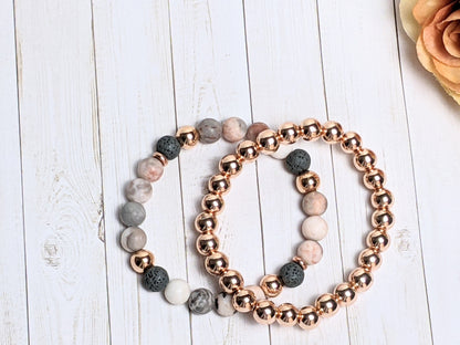 Tranquility, Grounding, & Protection Couples Distance Crystal Bead Bracelets | Something U Luv