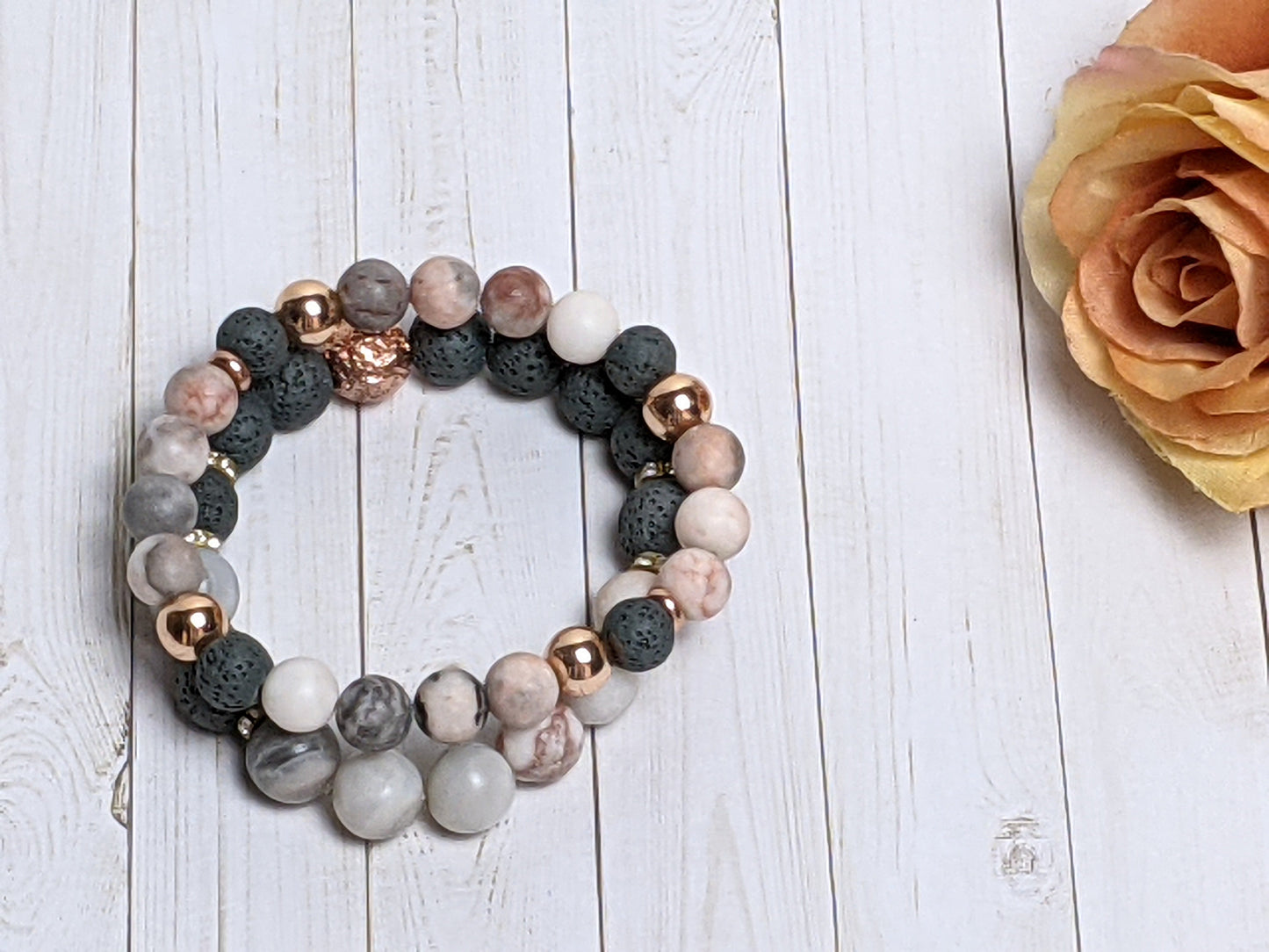 Tranquility, Grounding, & Protection Couples Distance Crystal Bead Bracelets | Something U Luv