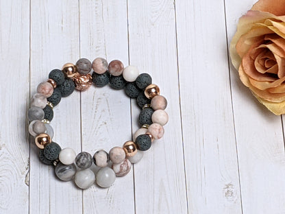 Tranquility, Grounding, & Protection Couples Distance Crystal Bead Bracelets | Something U Luv