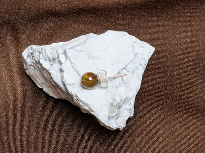 Earrings - Natural Stone Stud Earrings With 925 Sterling Silver Backing