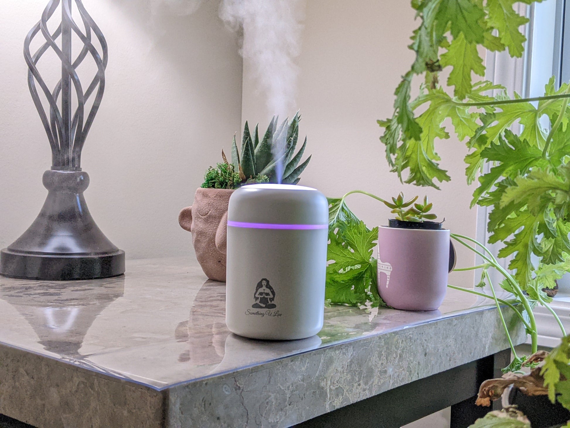 Diffuser - Mini  Portable, USB, Car, Rv, Plants, Room, Office Air Humidifier Essential Oil Aroma Diffuser With Night Light