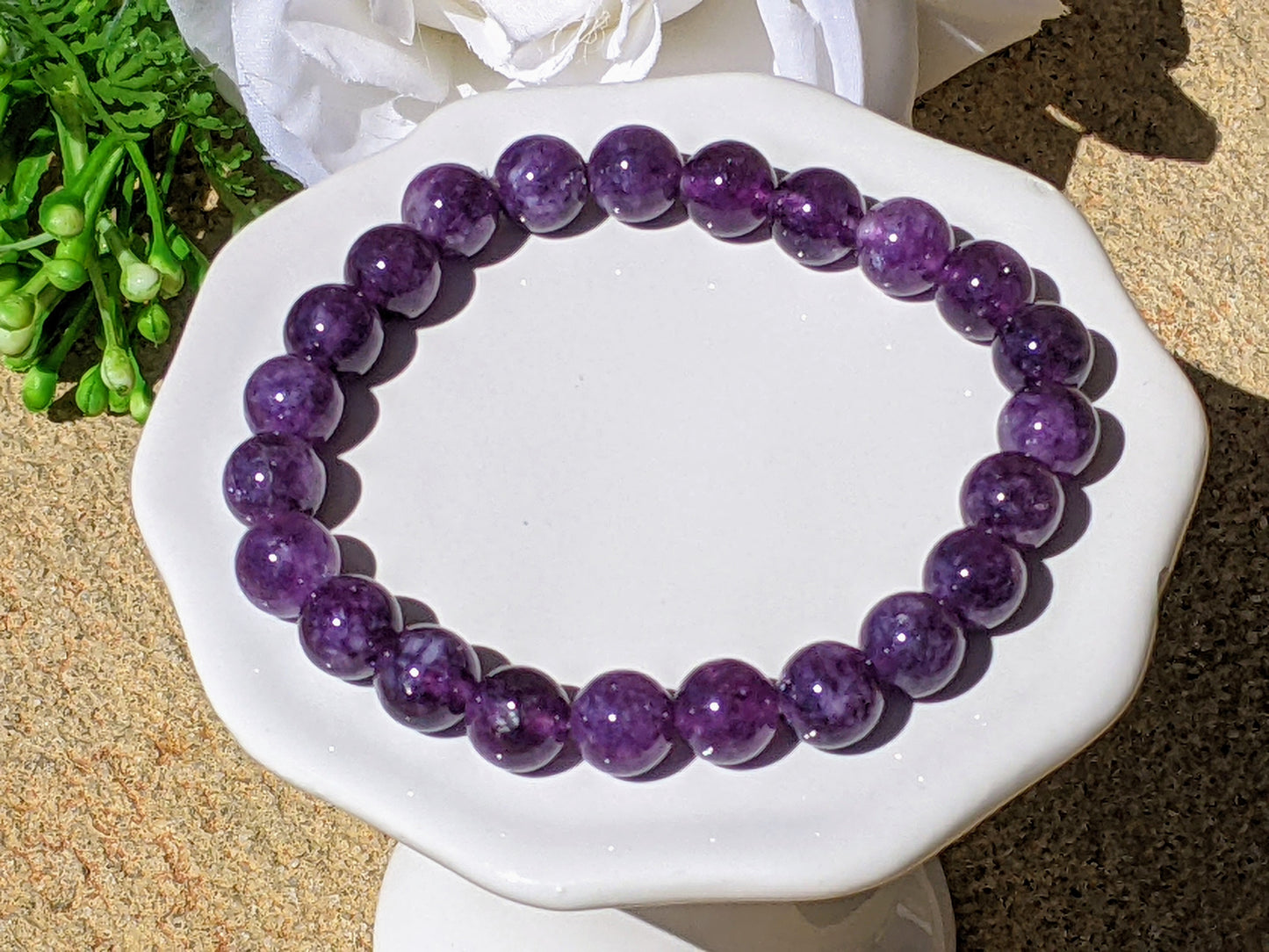 Amethyst Reset Bead Bracelet