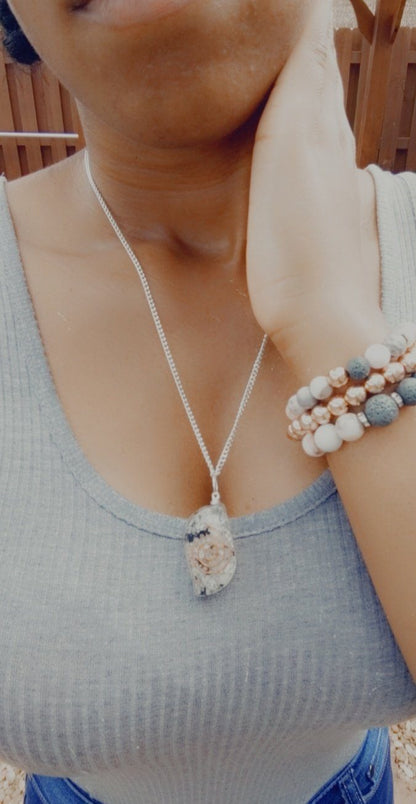 Necklace - Black Tourmaline, Amethyst, Moonstone, Tiger's Eye Orgone Necklace