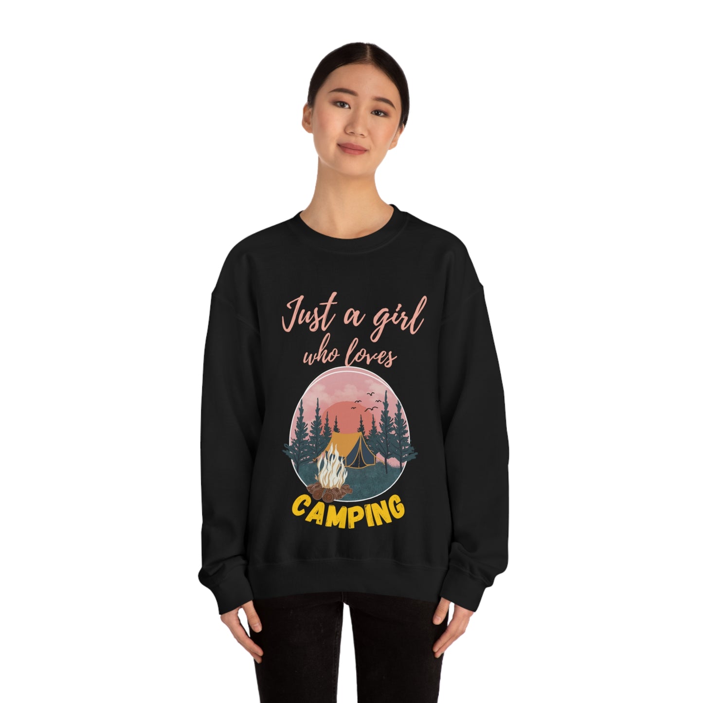 Girl Who Camps Crewneck Sweatshirt