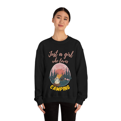 Girl Who Camps Crewneck Sweatshirt