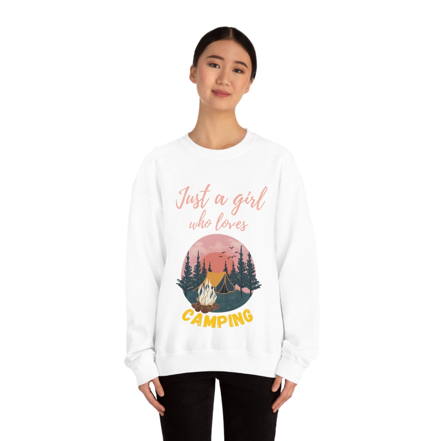 Girl Who Camps Crewneck Sweatshirt