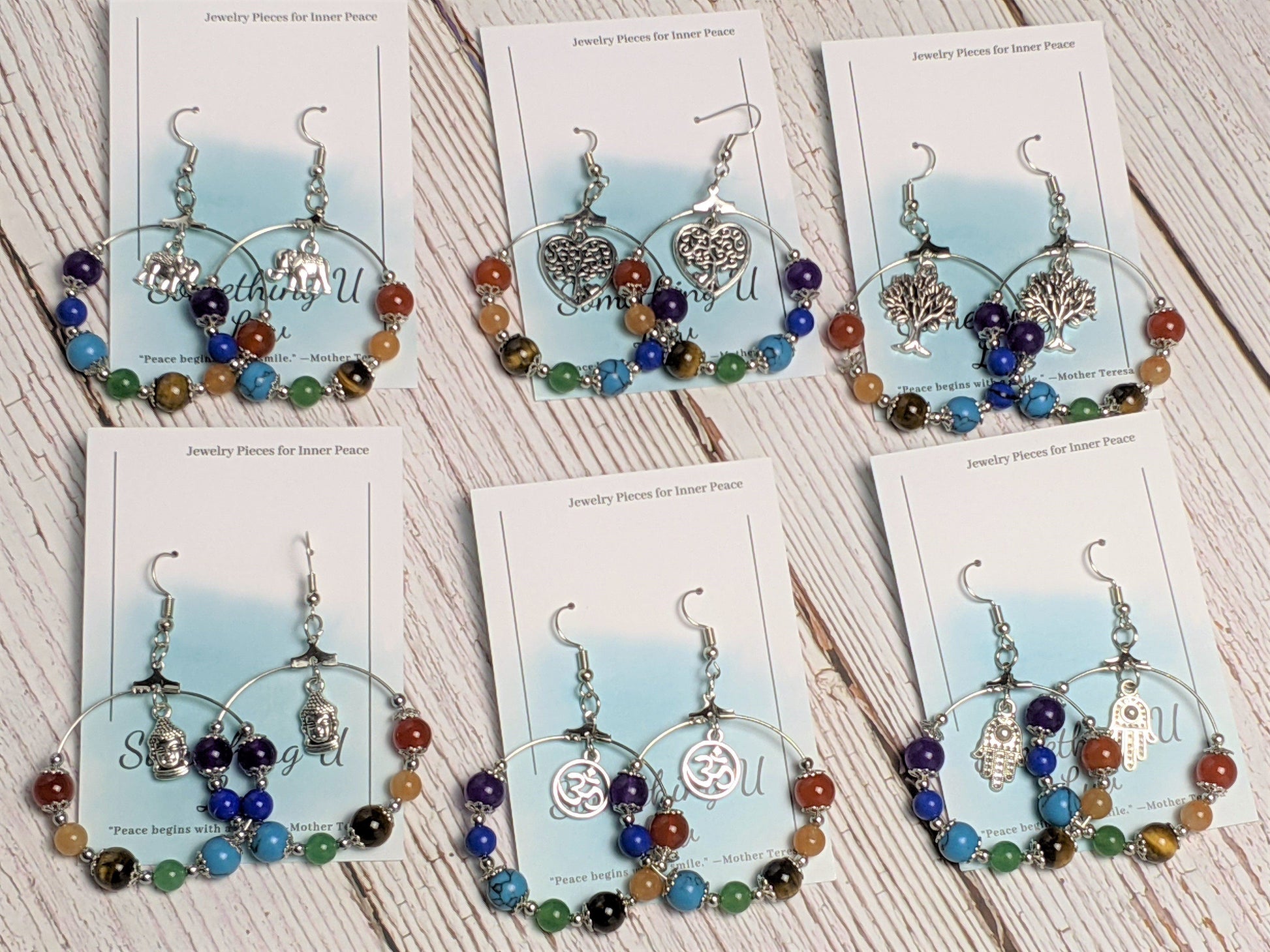 Earrings - Chakra Balancing Beaded Dangle Earrings