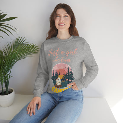 Girl Who Camps Crewneck Sweatshirt