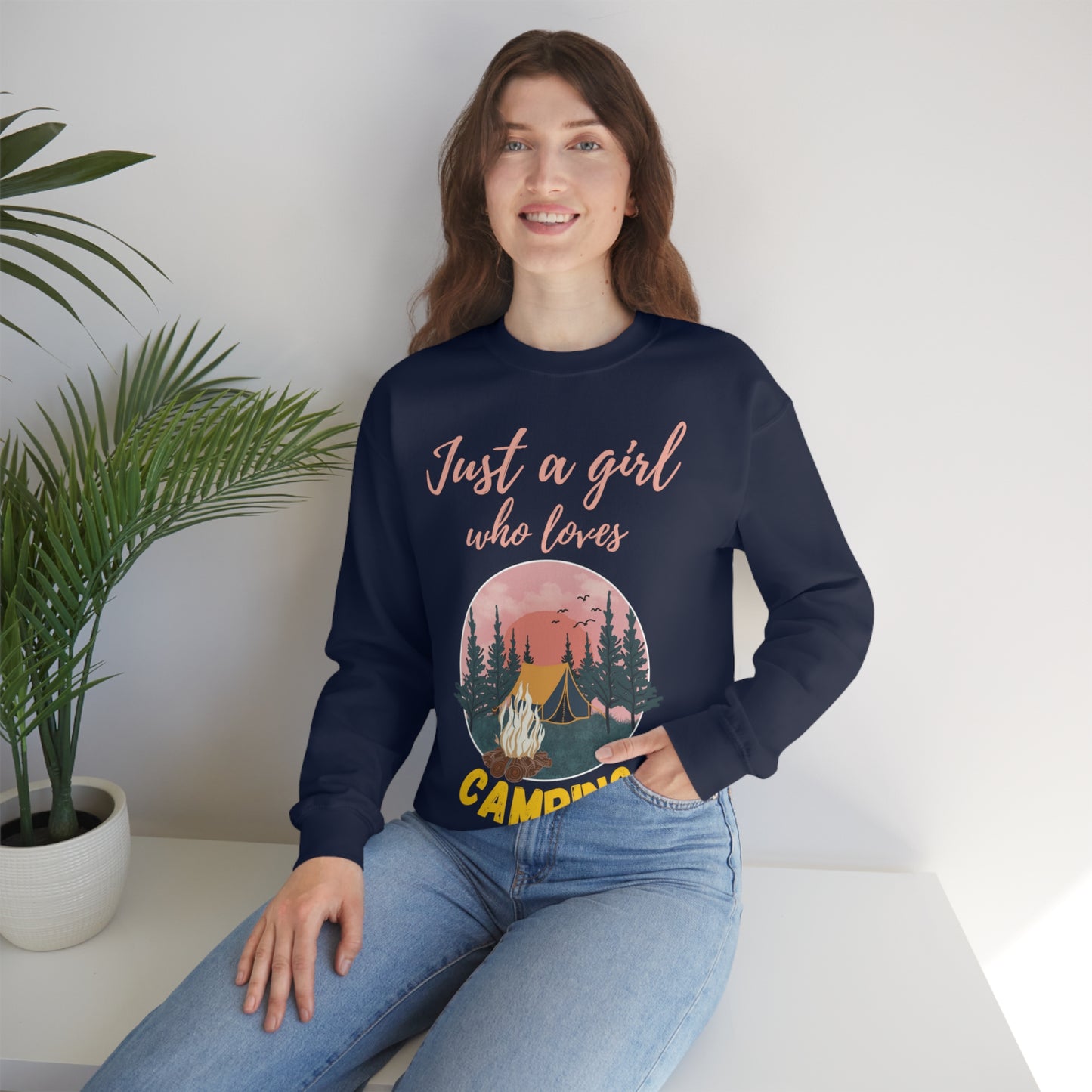 Girl Who Camps Crewneck Sweatshirt