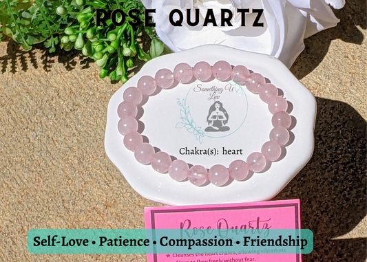 Pulsera de cuentas de cuarzo rosa: amor propio y compasión